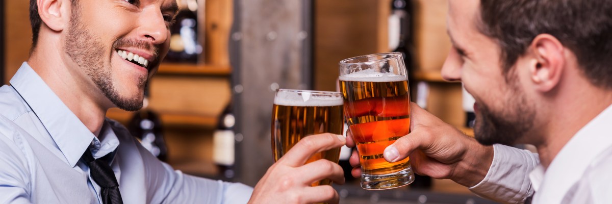 two men in a pub