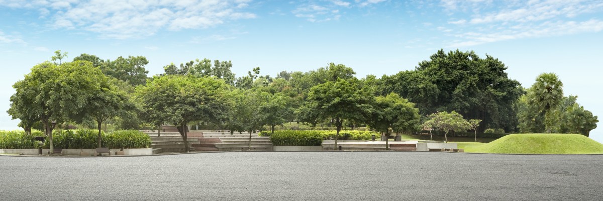 Architectural award for tarmac covered field
