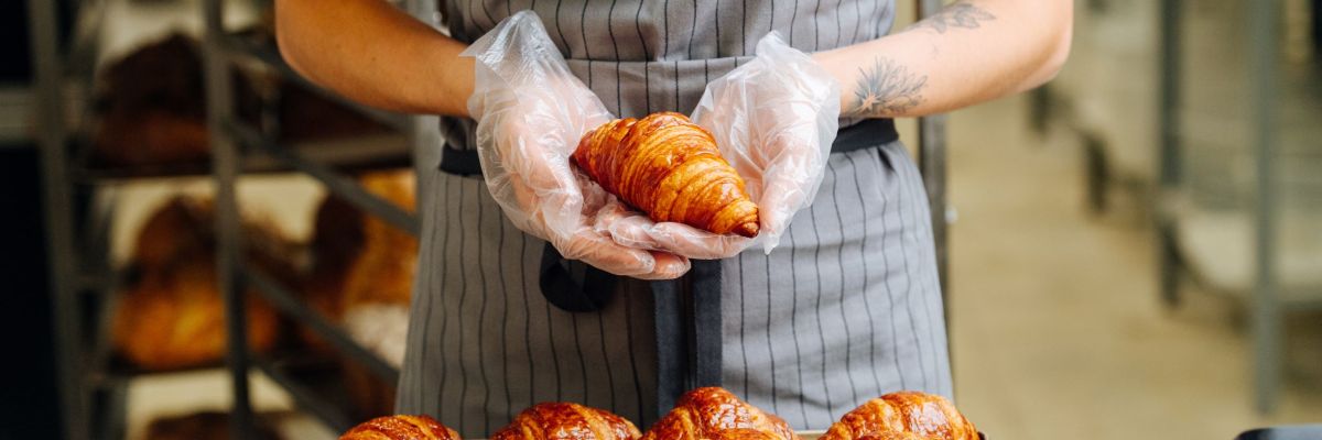 Woman with a croissant